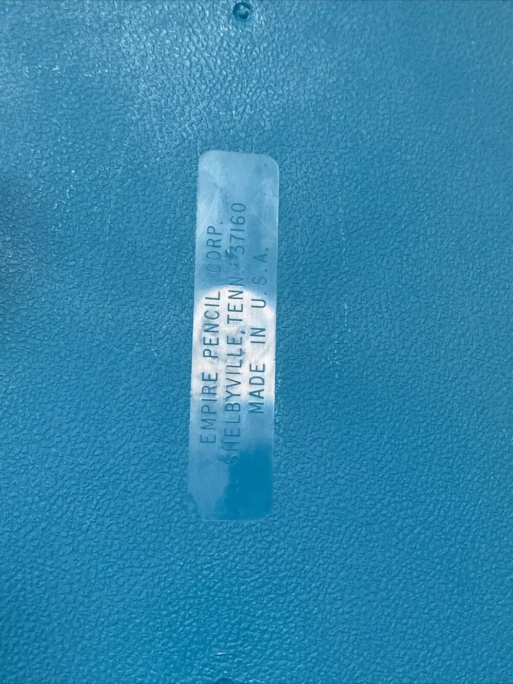 Vintage Empire Pencil Plastic School Box Case Blue School Bus